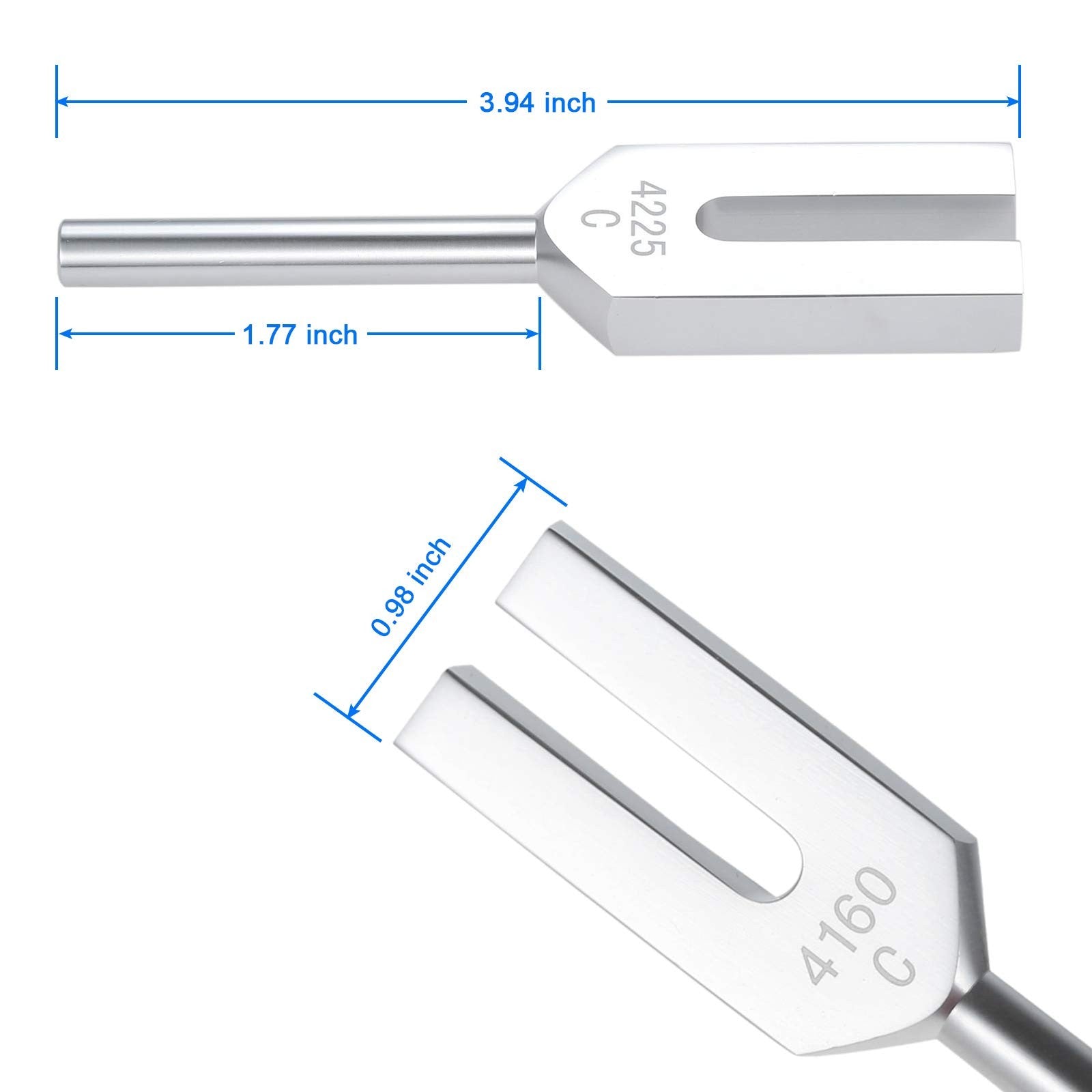Angel Tuning Forks Set - 4096 Hz, 4160 Hz, 4225 Hz for Sound, Musical